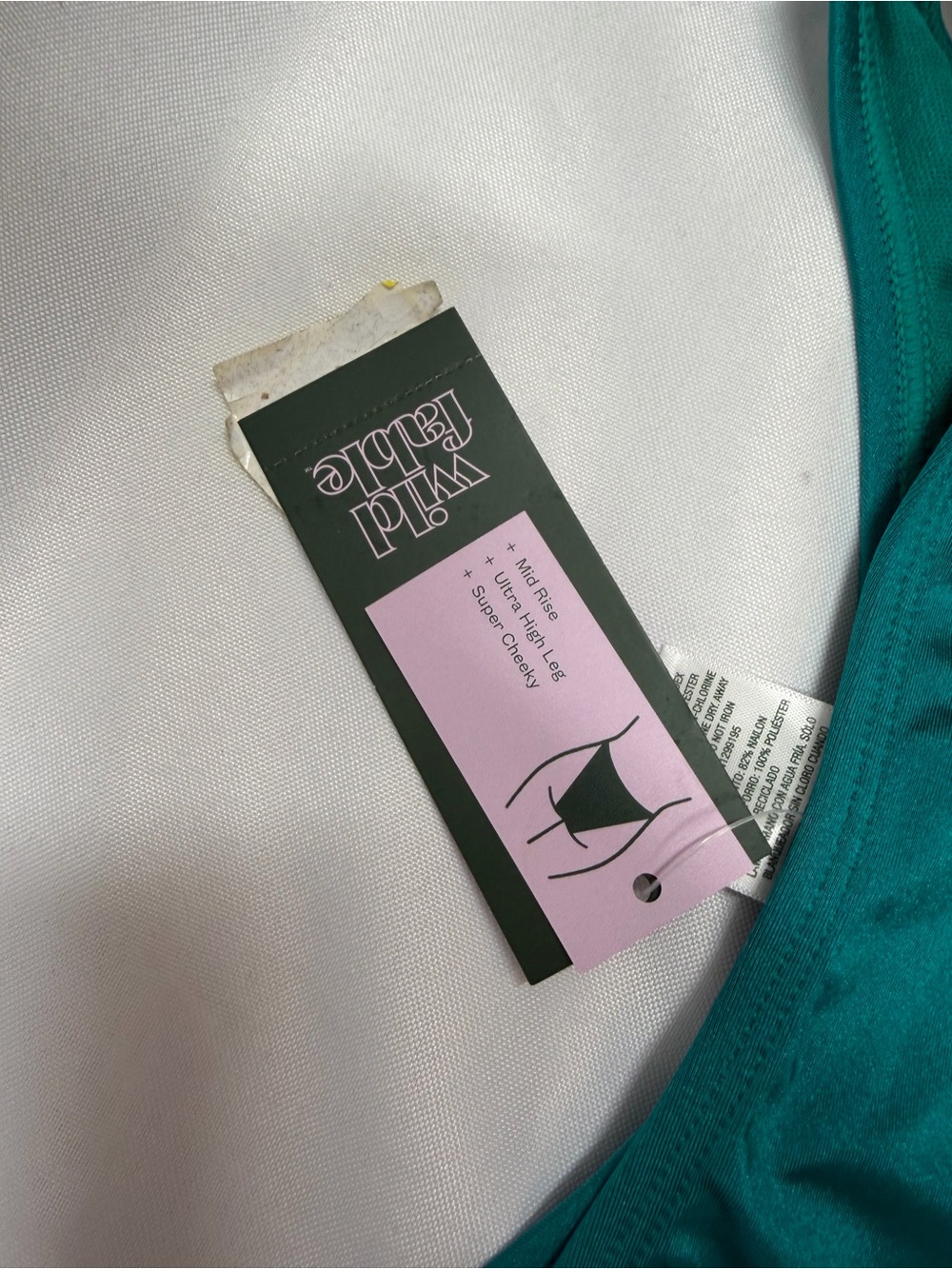 NWT Wild Fable | Super Cheeky Swim Bottoms Teal Blue Green Women's Size Small - Picture 4 of 9